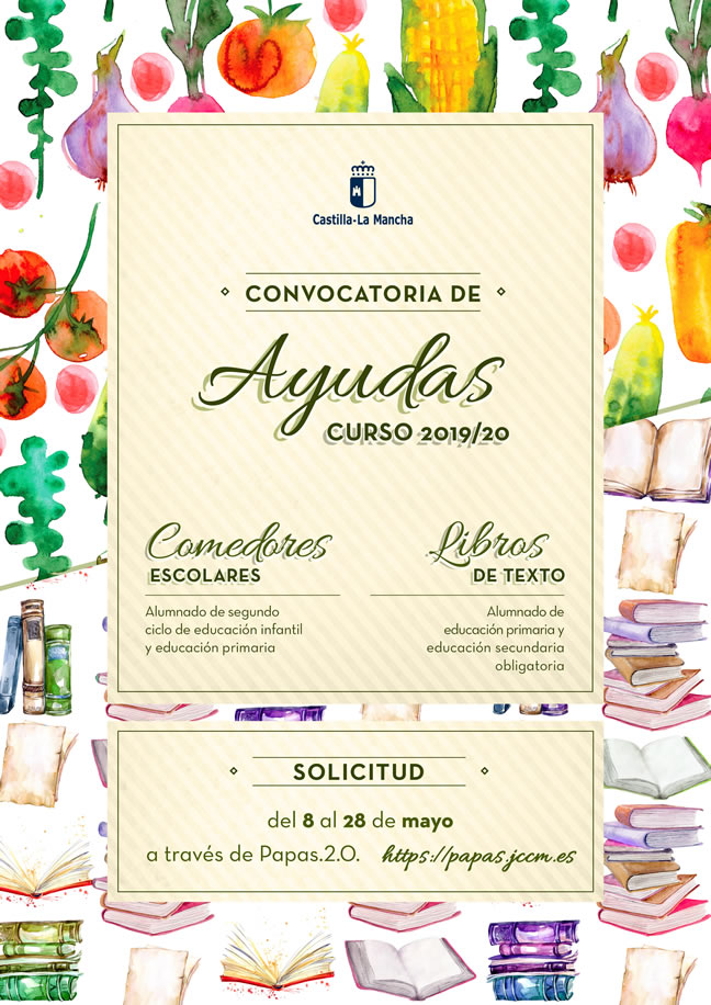 AYUDAS - COMEDORES ESCOLARES Y LIBROS DE TEXTO. CURSO 2019/2020 ayudas curso2019 20