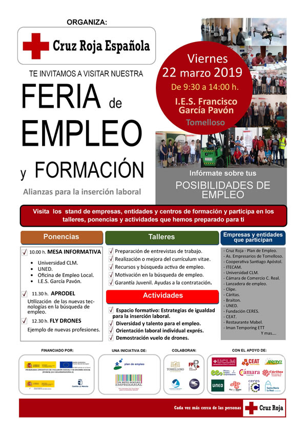 Cartel feria de empleo Tomelloso cartel feria empleo
